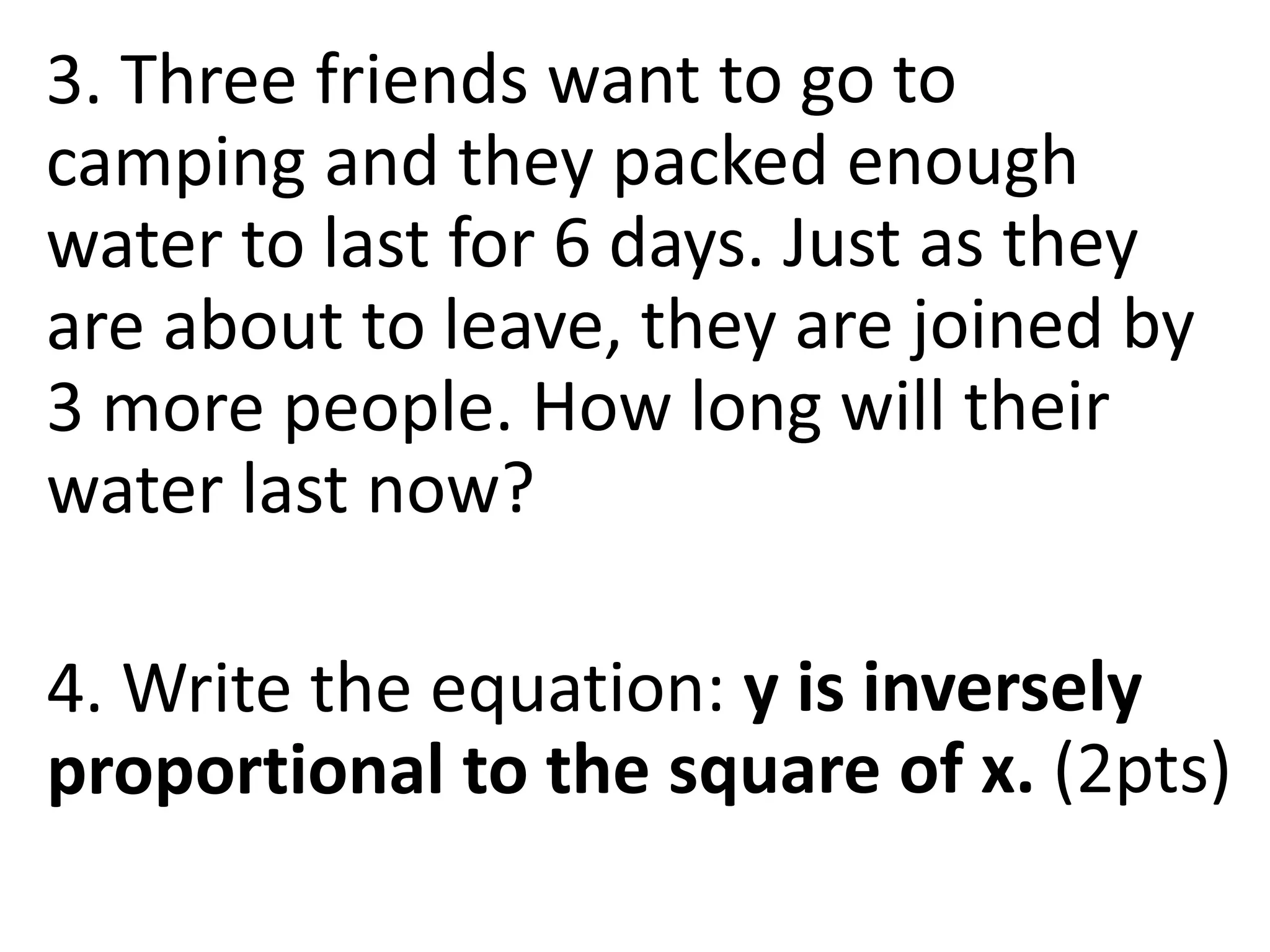 Quiz # 1 Inverse Variation.pptx