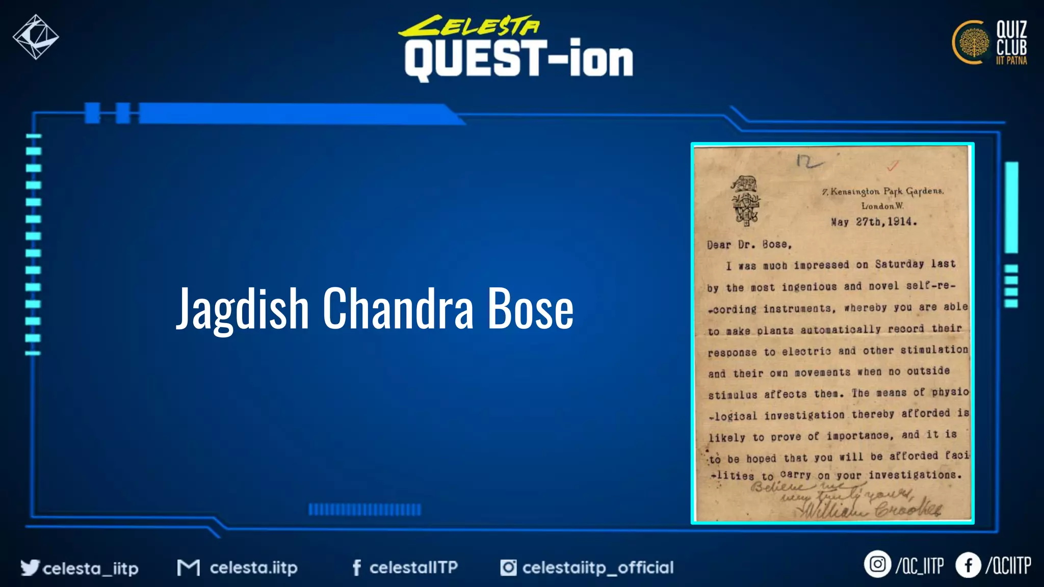 Jagdish Chandra Bose
 