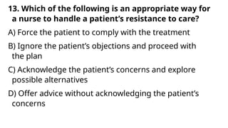 NCM117 - CARE OF CLIENTS WITH MALADAPTIVE PATTERNS OF BEHAVIOR, ACUTE ...