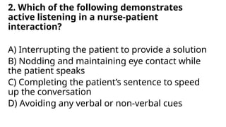 NCM117 - CARE OF CLIENTS WITH MALADAPTIVE PATTERNS OF BEHAVIOR, ACUTE ...