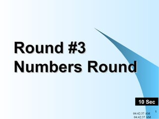 Round #3 Numbers Round 