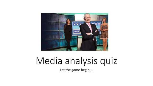 Media A-Level Terminology Countdown Quiz | PPTX