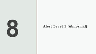 Alert Level 1 (Abnormal)
 