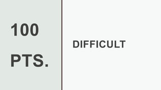 100
PTS.
DIFFICULT
 