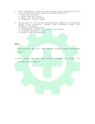 Quiz Bulan K3 Nasional 2014 Pdf