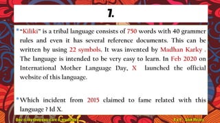 Kaliki Language Script Quizcare | PDF