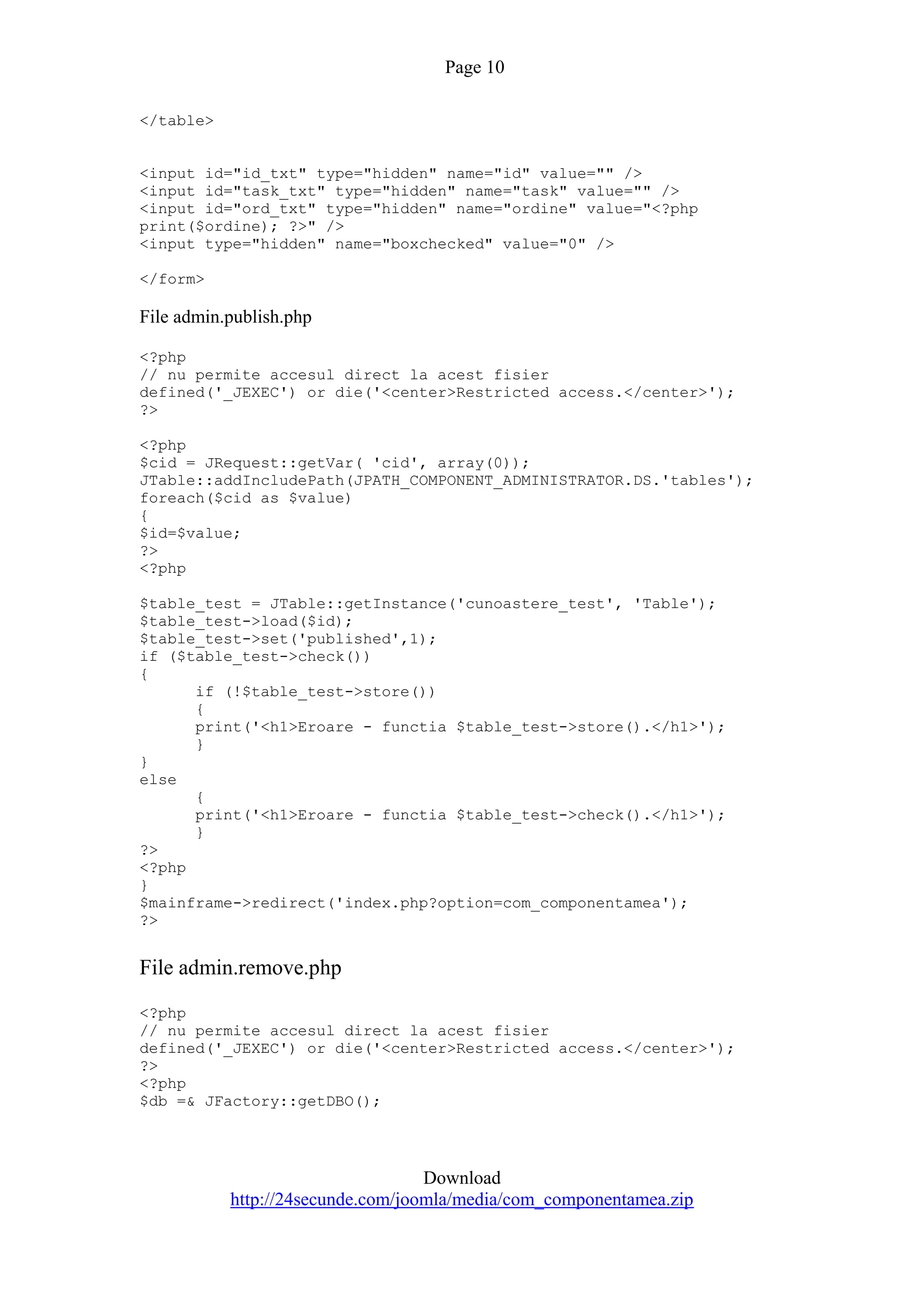 Quiz Component For Joomla