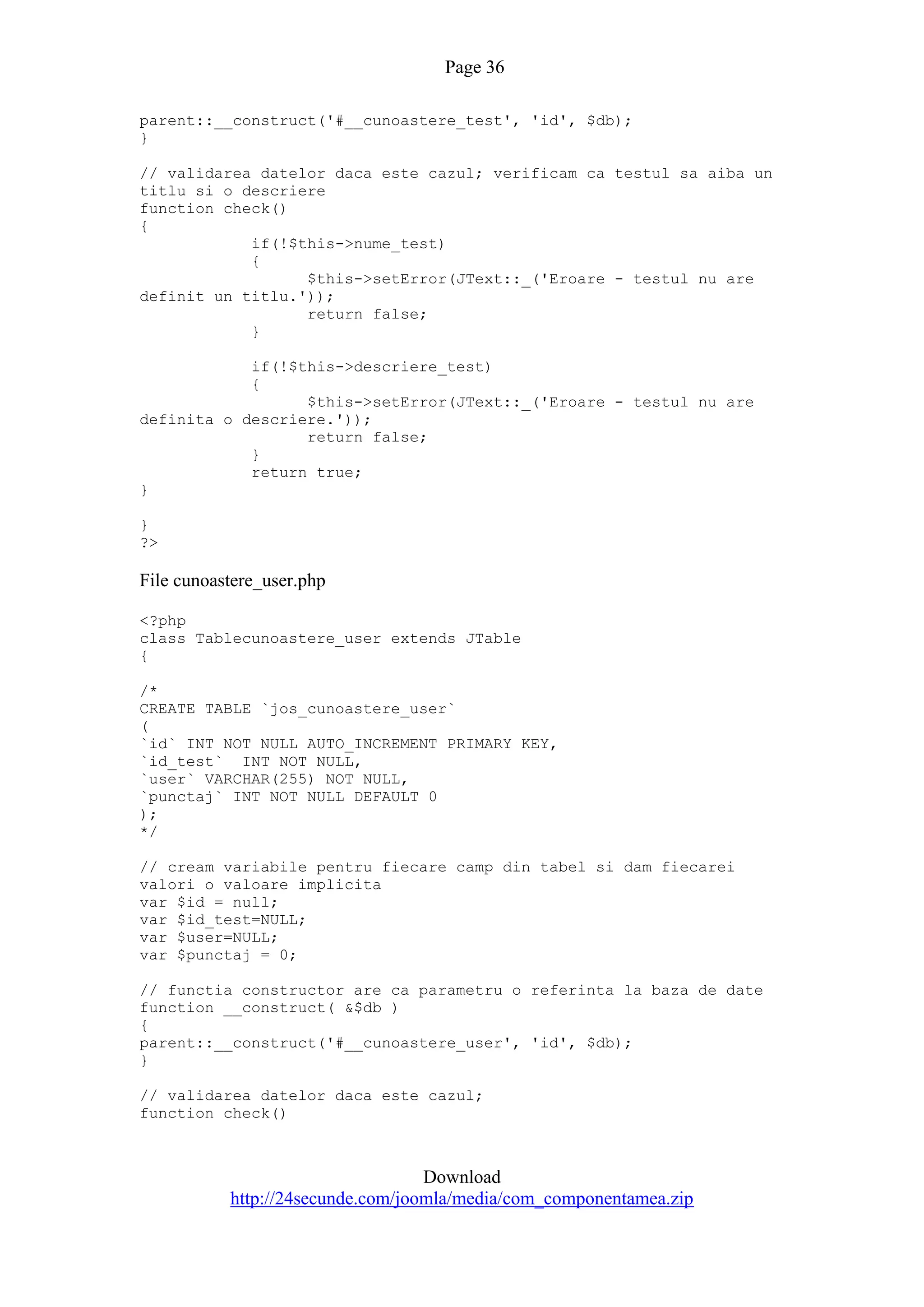 Quiz Component For Joomla