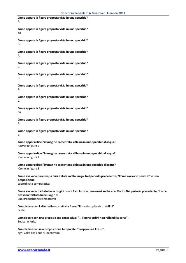 Quiz Concorso Tenenti Tla Guardia Di Finanza 14