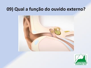09) Qual a função do ouvido externo?

 