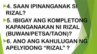 Pagsusulit Sa Rizal PAGSUSULIT SA FILIPINO 9 (NOLI ME TANGERE).pptx