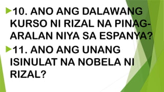 Pagsusulit Sa Rizal PAGSUSULIT SA FILIPINO 9 (NOLI ME TANGERE).pptx
