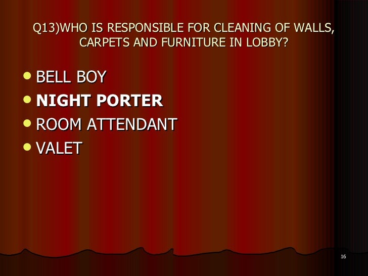 Room Cleaning Quiz quiz front office Room Cleaning Quiz quiz front office
