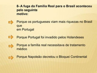 Quiz sobre a história do brasil