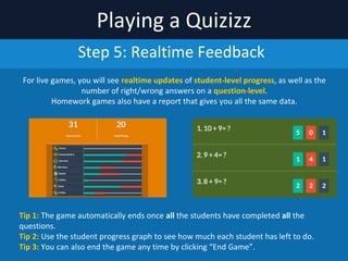Quizizz - How to start a live game