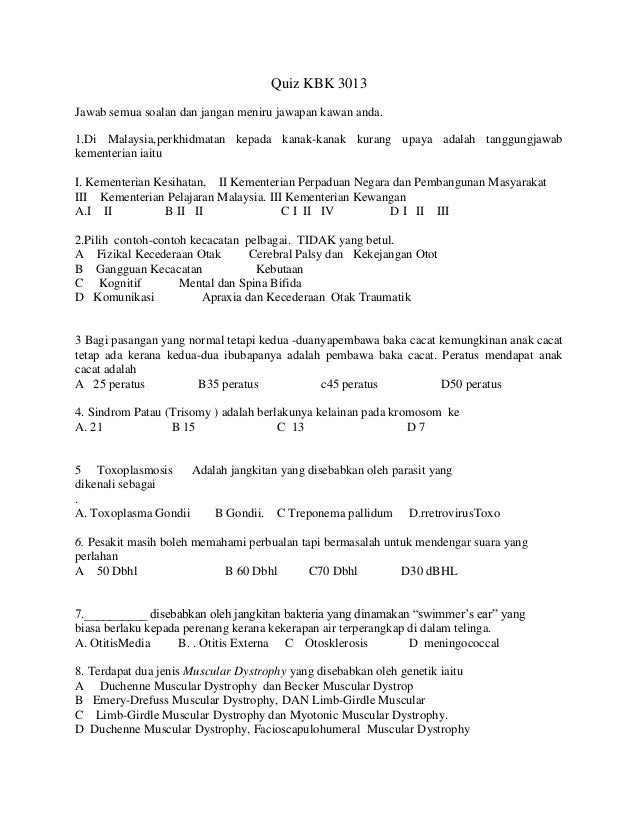 Quiz kbk 3013