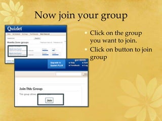 Now join your groupClick on the group you want to join.Click on button to join group