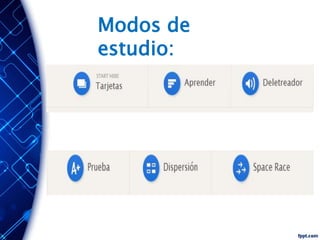 Modos de
estudio:
 