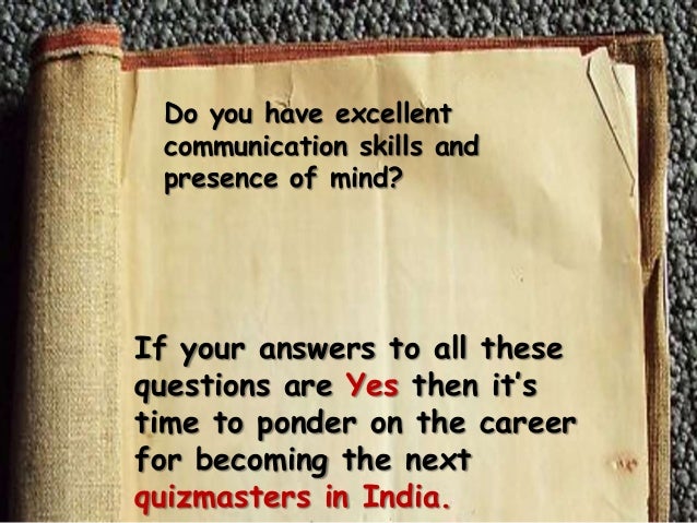 Quizmasters In India slideshare