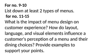 QUIZ in menu planning, Food and Beverage Services.pptx