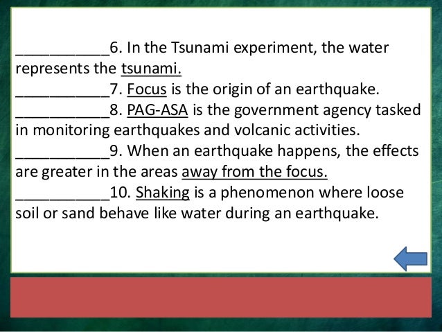 Earthquakes And Faults Quiz