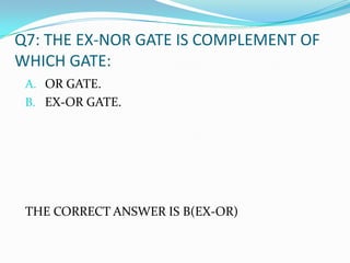 Quiz on Logic Gate | PPTX