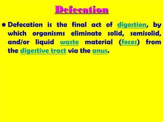Defecation Act Quiz on health | PDF