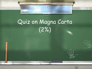 Quiz on Magna Carta (2%) 