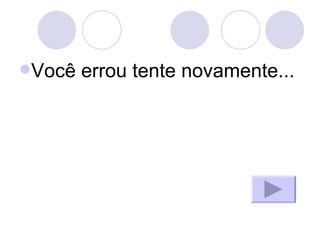 Você errou tente novamente... 