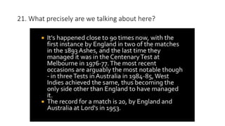 21. What precisely are we talking about here?
 