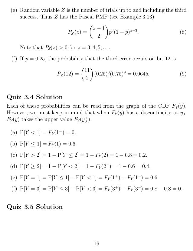 Probability And Stochastic Processes 3rd Edition Quiz Solutions