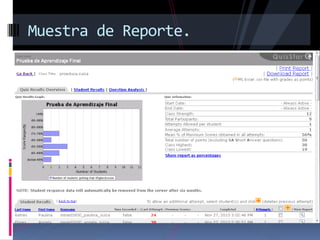 Muestra de Reporte.
 