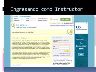 Ingresando como Instructor
 