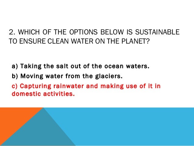 Quiz about the water