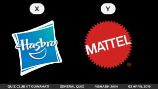 X
QUIZ CLUB IIT GUWAHATI GENERAL QUIZ RISHABH JAIN 03 APRIL 2019
Y
 