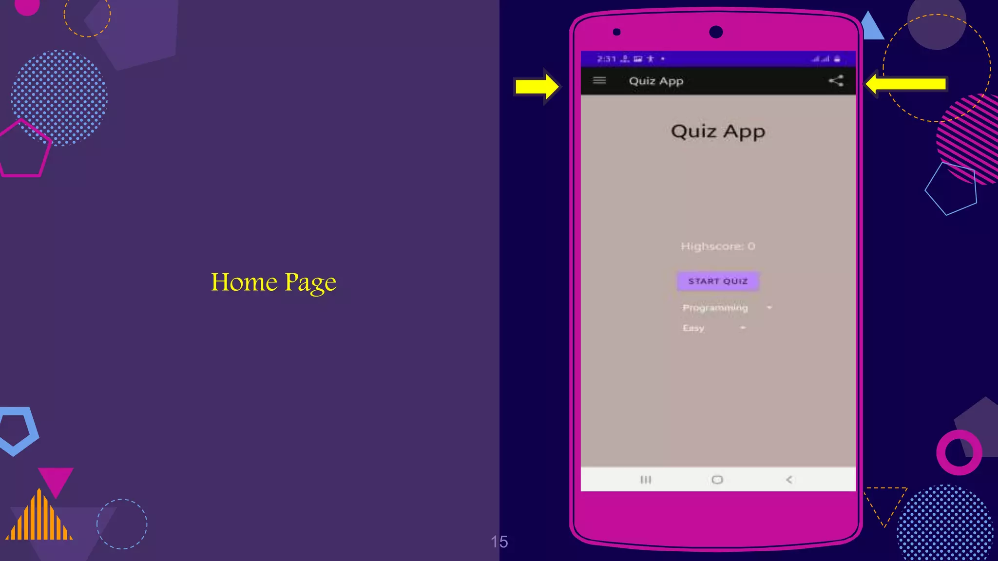 Home Page Place your screenshot here
15
 