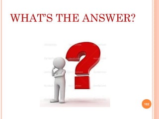 WHAT’S THE ANSWER?
102
 