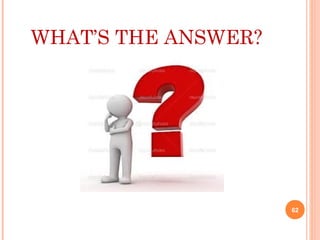 WHAT’S THE ANSWER?
62
 