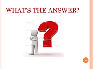 WHAT’S THE ANSWER?
65
 