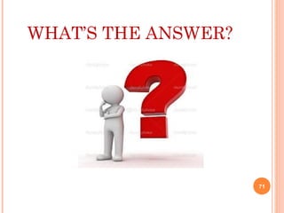 WHAT’S THE ANSWER?
71
 