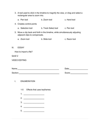 Quizzes