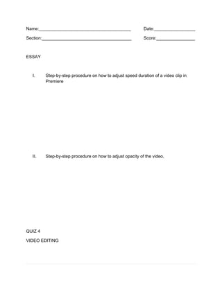 Quizzes