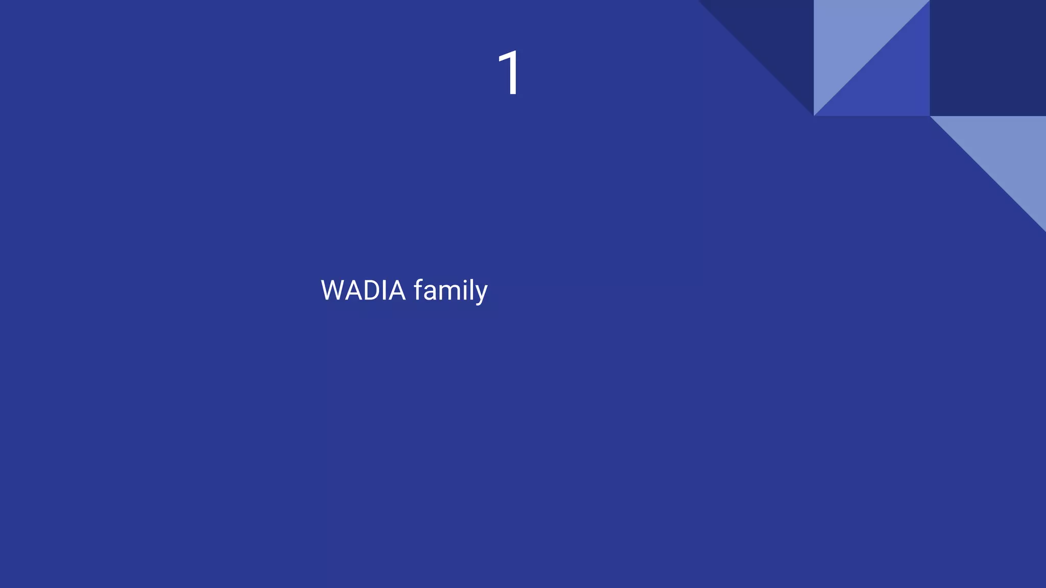 1
WADIA family
 