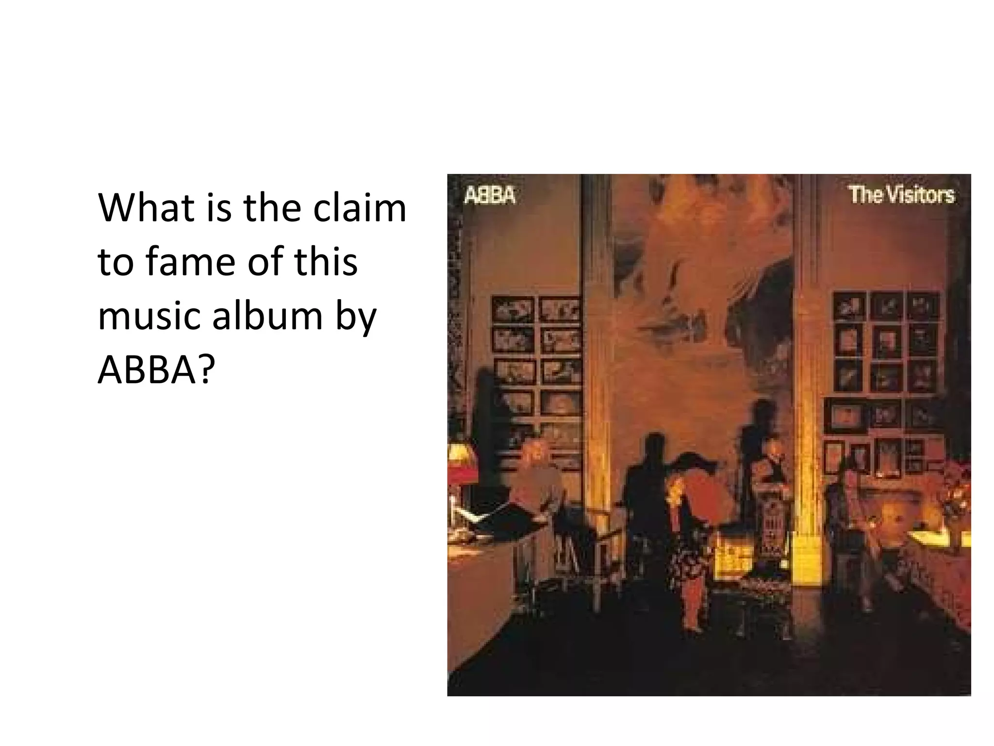 What is the claim to fame of this music album by ABBA? 