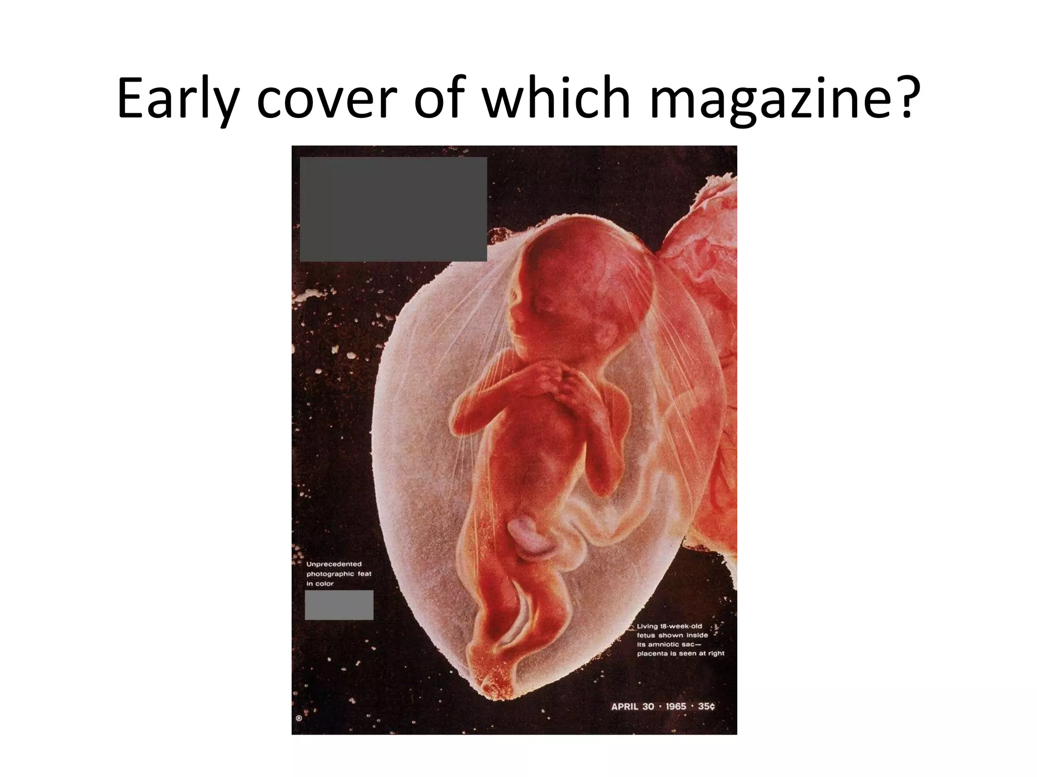 Early cover of which magazine? 