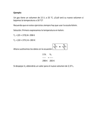 QuíMica Ley De Charles