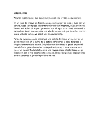 QuíMica Ley De Charles