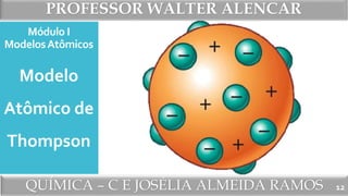 PROFESSOR WALTER ALENCAR
QUÍMICA – C E JOSÉLIA ALMEIDA RAMOS
Módulo I
ModelosAtômicos
Modelo
Atômico de
Thompson
12
 