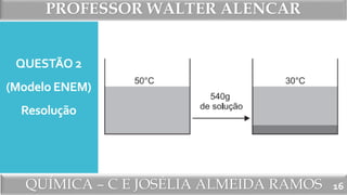 PROFESSOR WALTER ALENCAR
QUÍMICA – C E JOSÉLIA ALMEIDA RAMOS
QUESTÃO 2
(Modelo ENEM)
Resolução
16
 