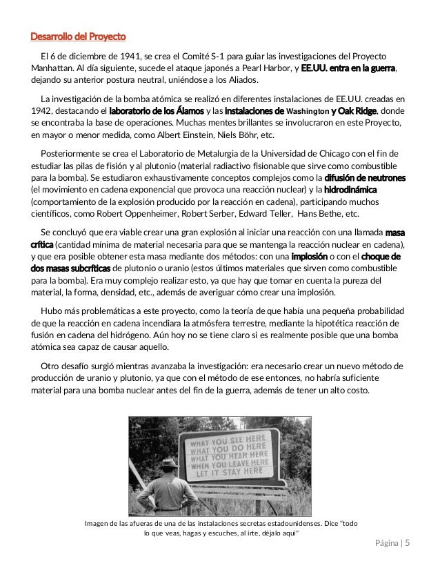 Historia 4° medio - El Proyecto Manhattan